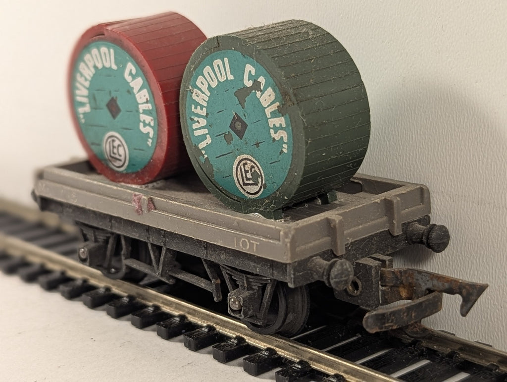 Tri-ang OO Gauge Cable Drum Wagon Goods Wagon M59015 BR Grey R17