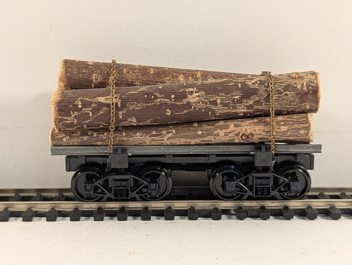 Mehano HO Gauge Log Wagon with Wood Load Goods Wagon Grey