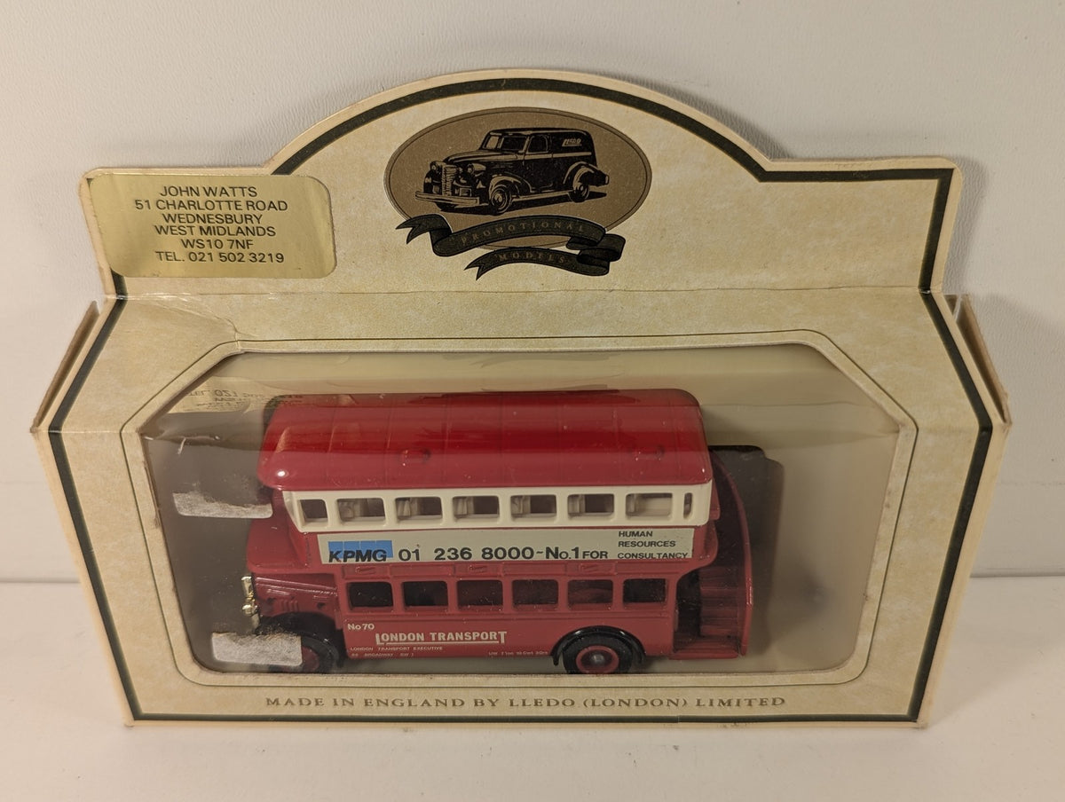 Lledo London Transport Double Decker Bus Die-cast Model Bus No 70