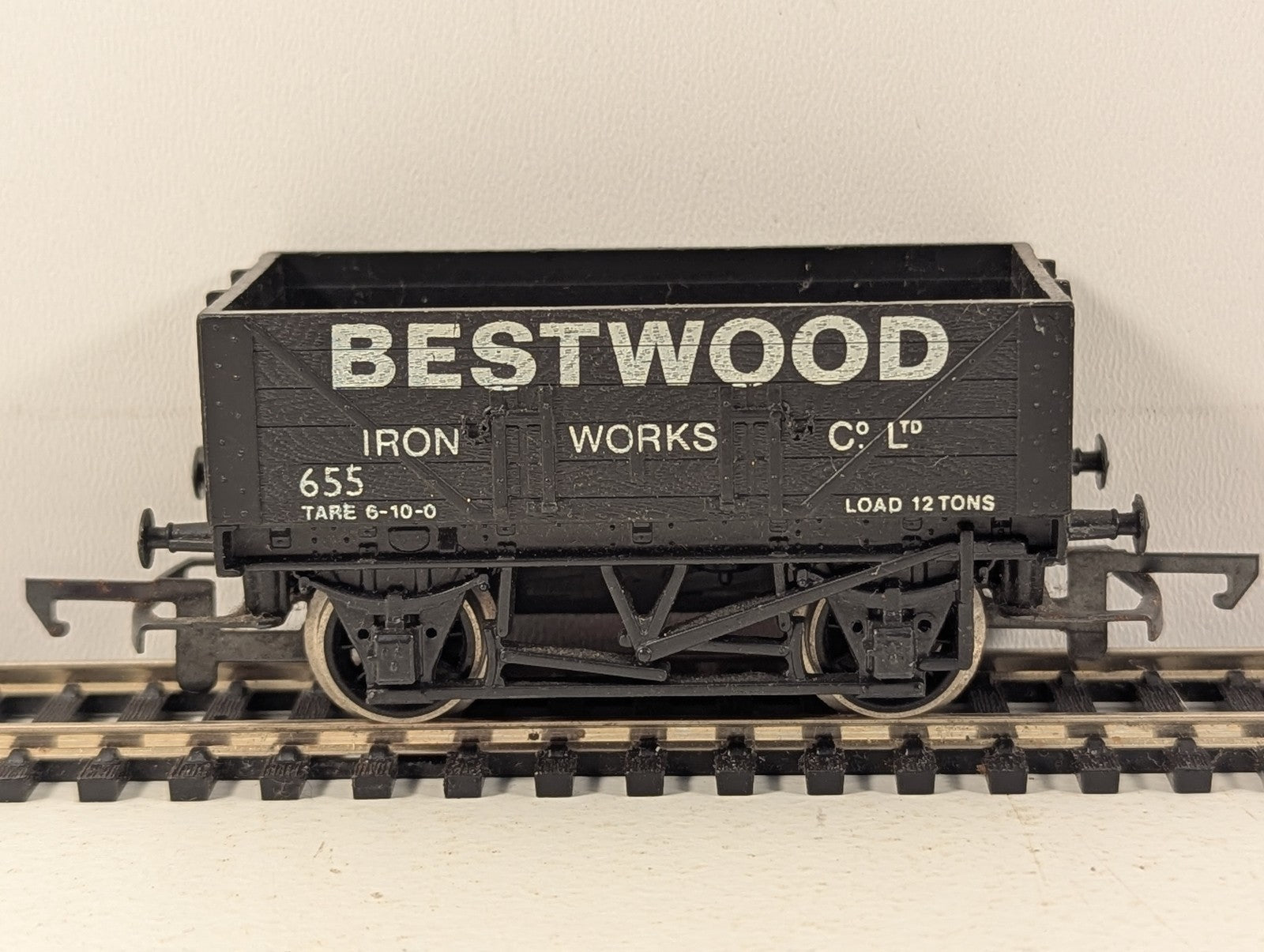 Hornby OO Gauge 7-Plank Open Wagon Goods Wagon 655 Bestwood Iron Works R010