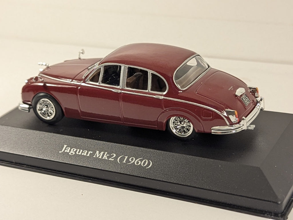 Atlas Jaguar Mk2 (1960) Die-cast Model Car ATL 001 Maroon 1:43