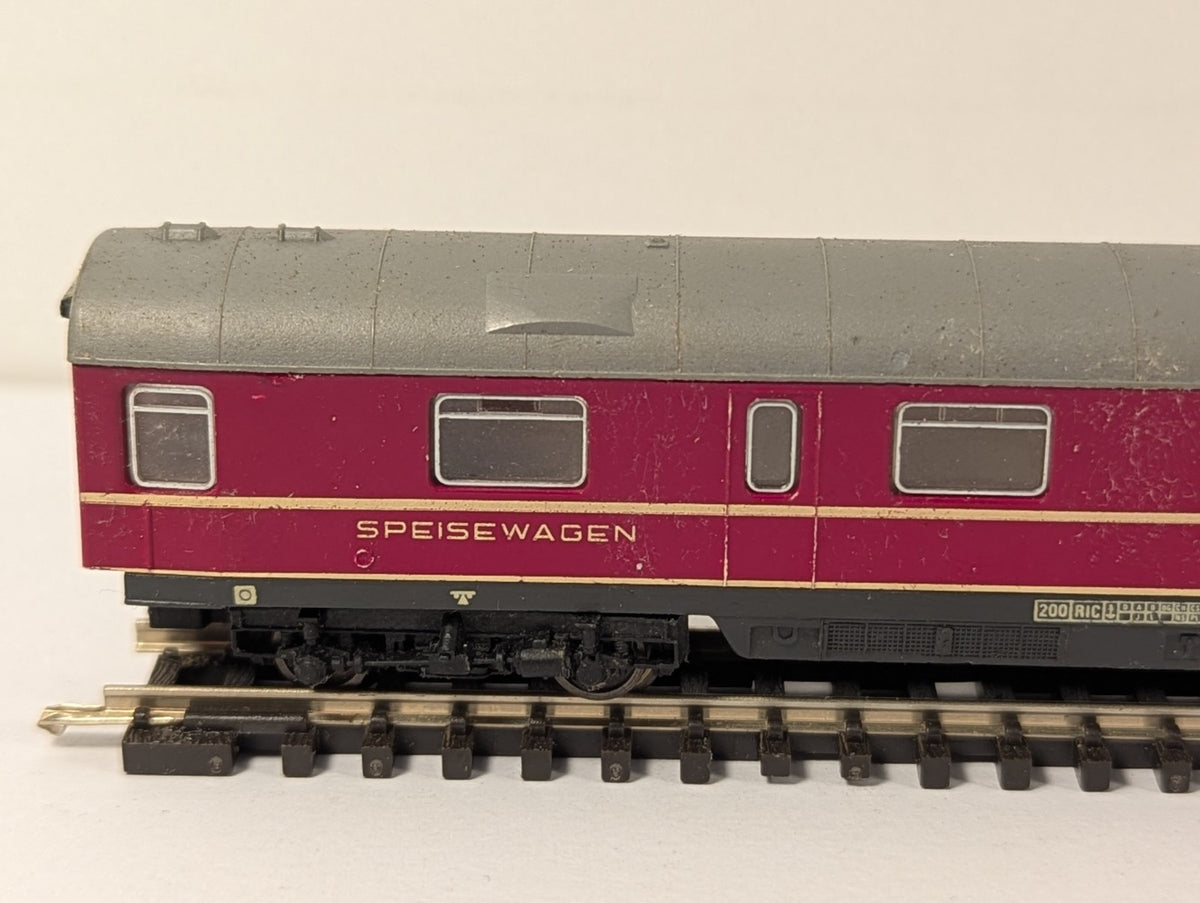 Fleischmann N Gauge 8112 K Speisewagen Dining Car (Missing Coupling)
