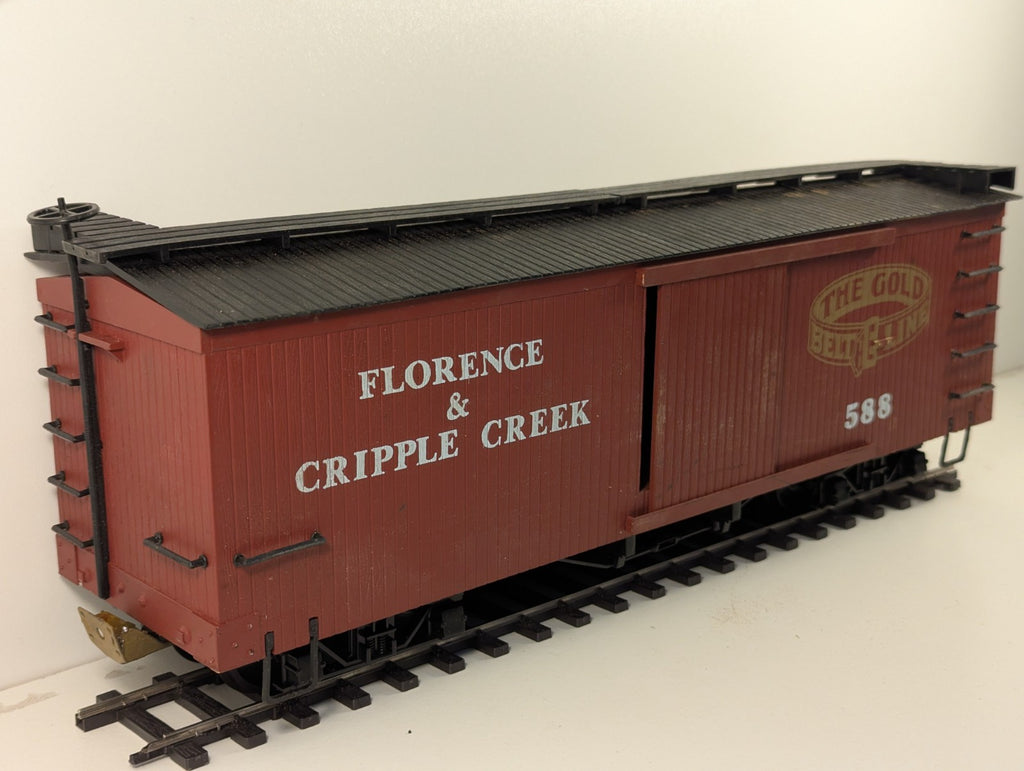 Bachmann G Scale Florence & Cripple Creek Boxcar 588 – No Couplers