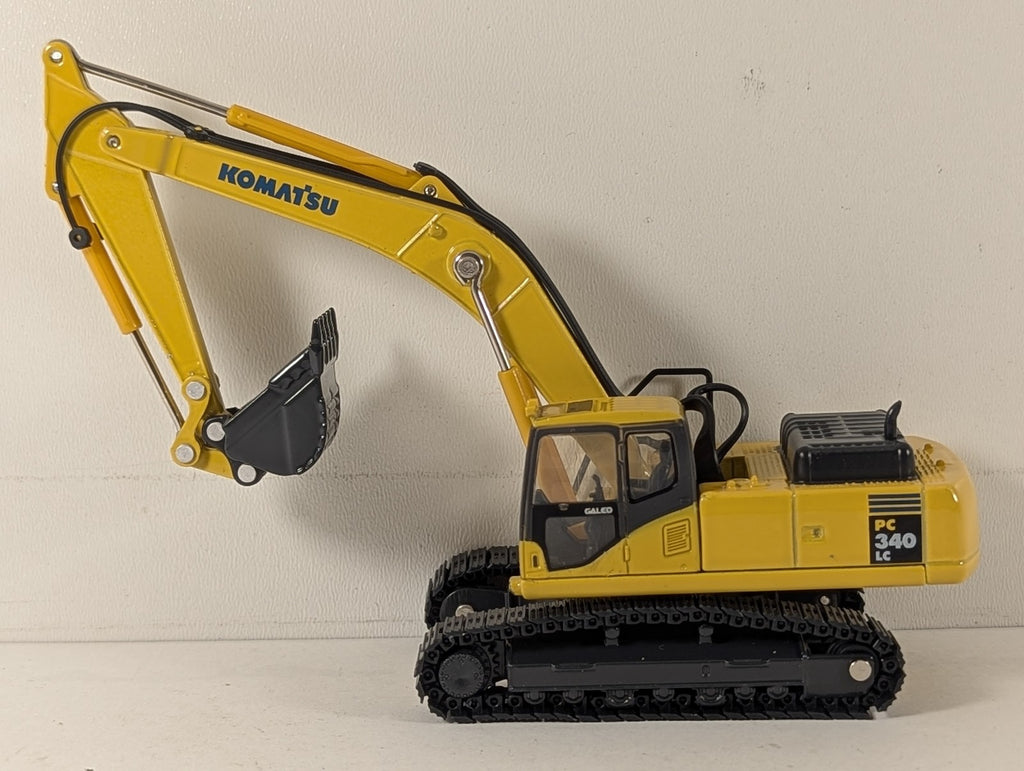 Oxford Diecast 1:76 Komatsu PC340LC Excavator Diecast Excavator Komatsu Yellow