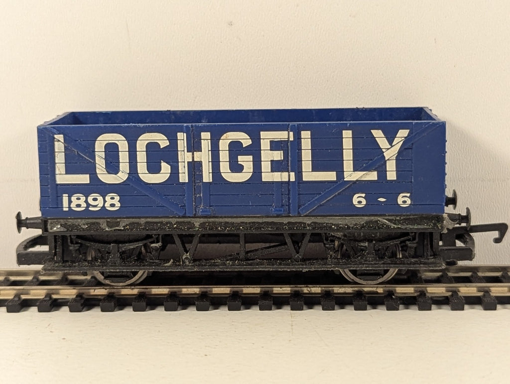 Hornby OO Gauge 7-Plank Open Wagon Goods Wagon 1898 Lochgelly Blue