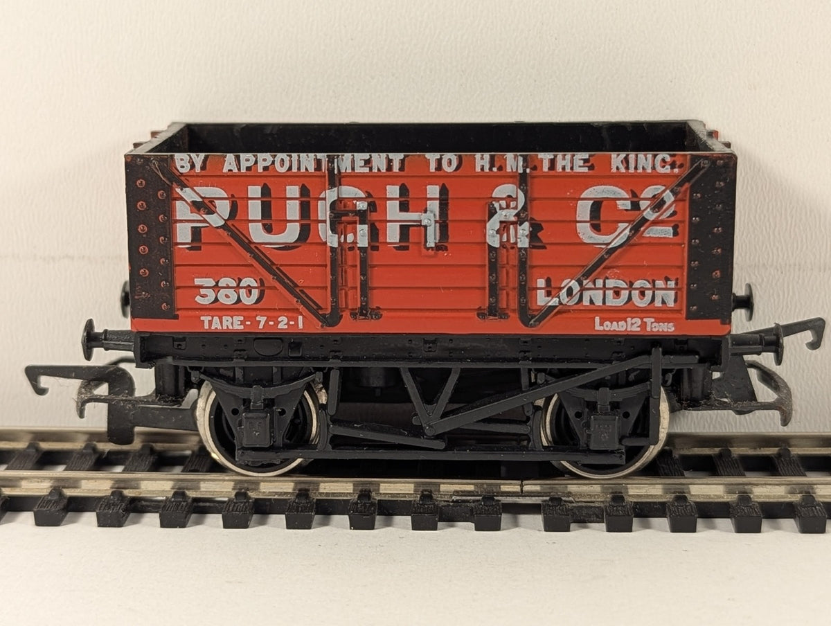 Hornby OO Gauge Pugh & Co Coal Wagon Goods Wagon 380 Pugh & Co Red R010