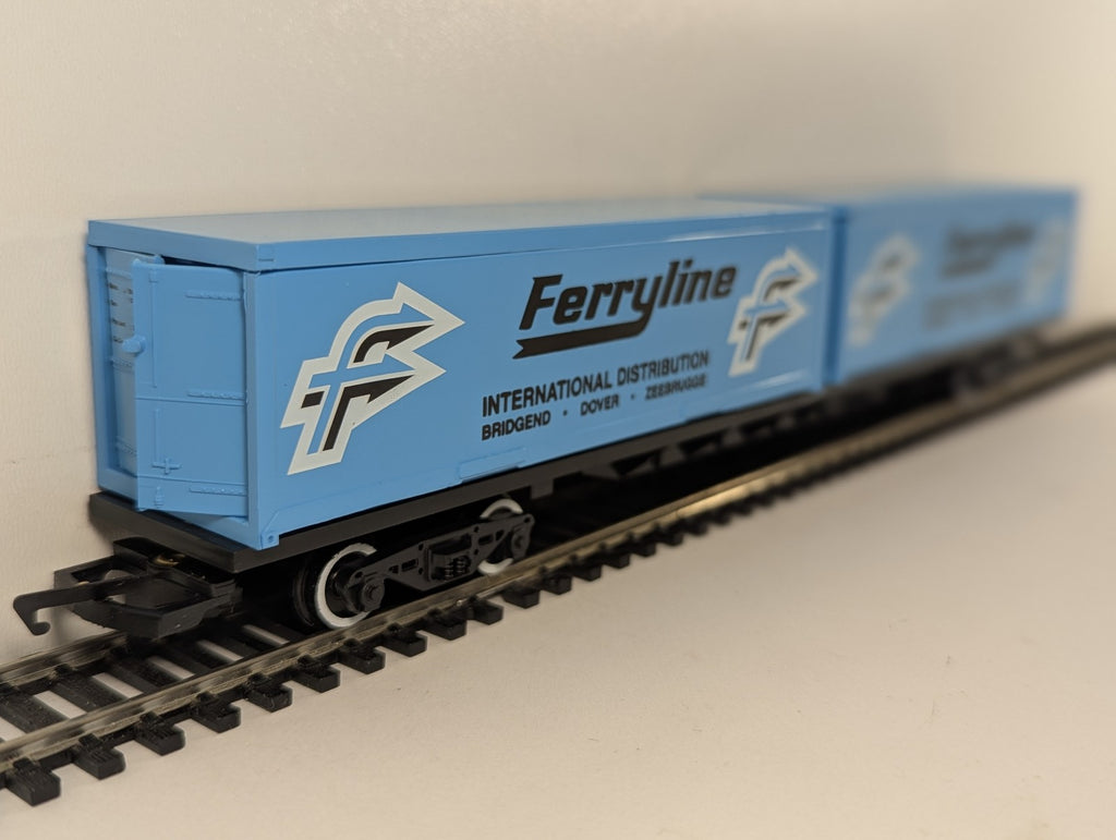 Hornby OO Gauge Bogie Container Wagon Goods Wagon Ferryline