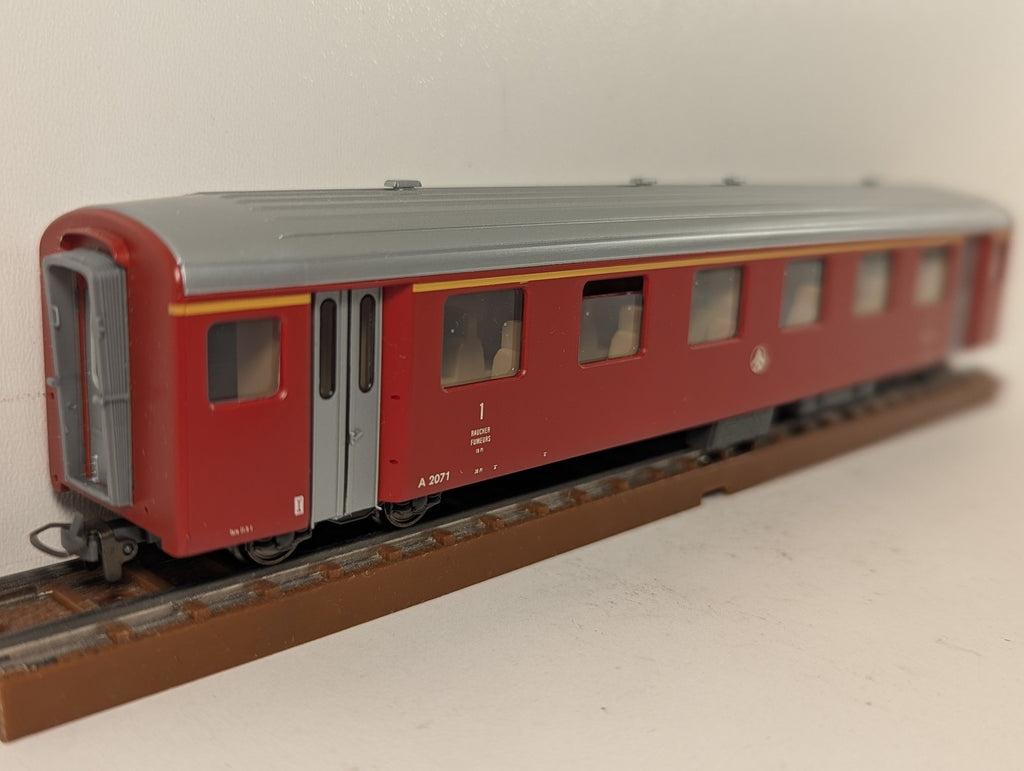 Bemo H0m BVZ 1st Class Coach Passenger Coach A 2071 BVZ Red 3276 501
