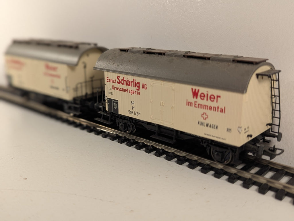 Liliput L240151 HO Scale Ernst Schärlig AG Refrigerated Freight Wagon Twin Pack
