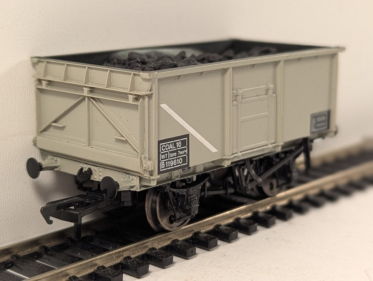Bachmann OO Gauge 16 Ton Steel Mineral Wagon Goods Wagon B119610 BR Grey 37-250A