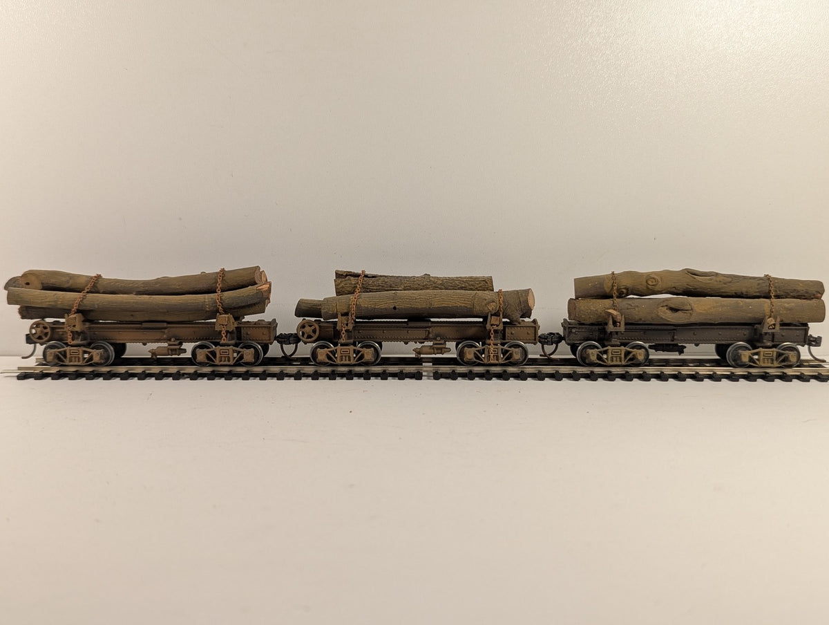 Roundhouse HO Scale Old Timer Series 26' Log & Timber Car Set (3-in-1) Craft Kit