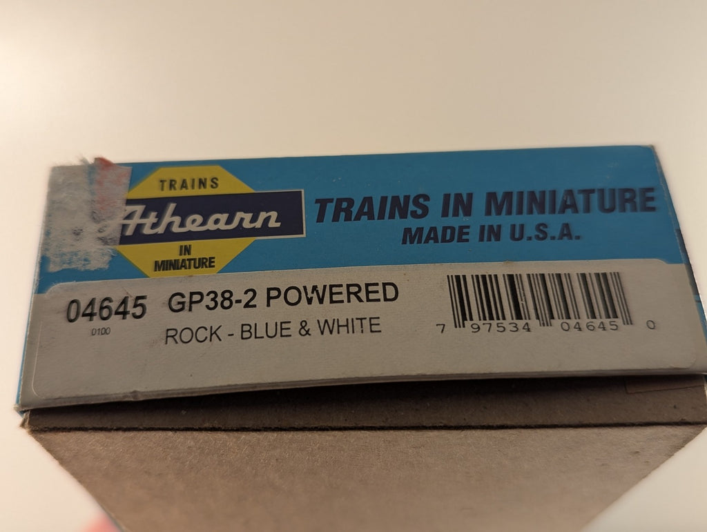 Athearn HO Gauge GP38-2 Powered Diesel Locomotive 4310 Rock Island Blue & White