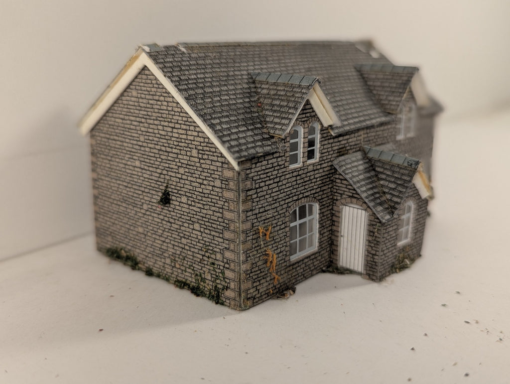 Metcalfe N Gauge Stone Semi-Detached Cottages Model Building