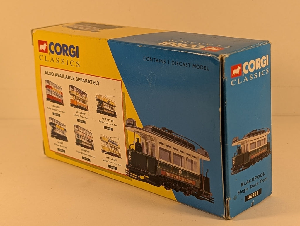 Corgi Blackpool Single Deck Tram 3 Green and Cream 36901