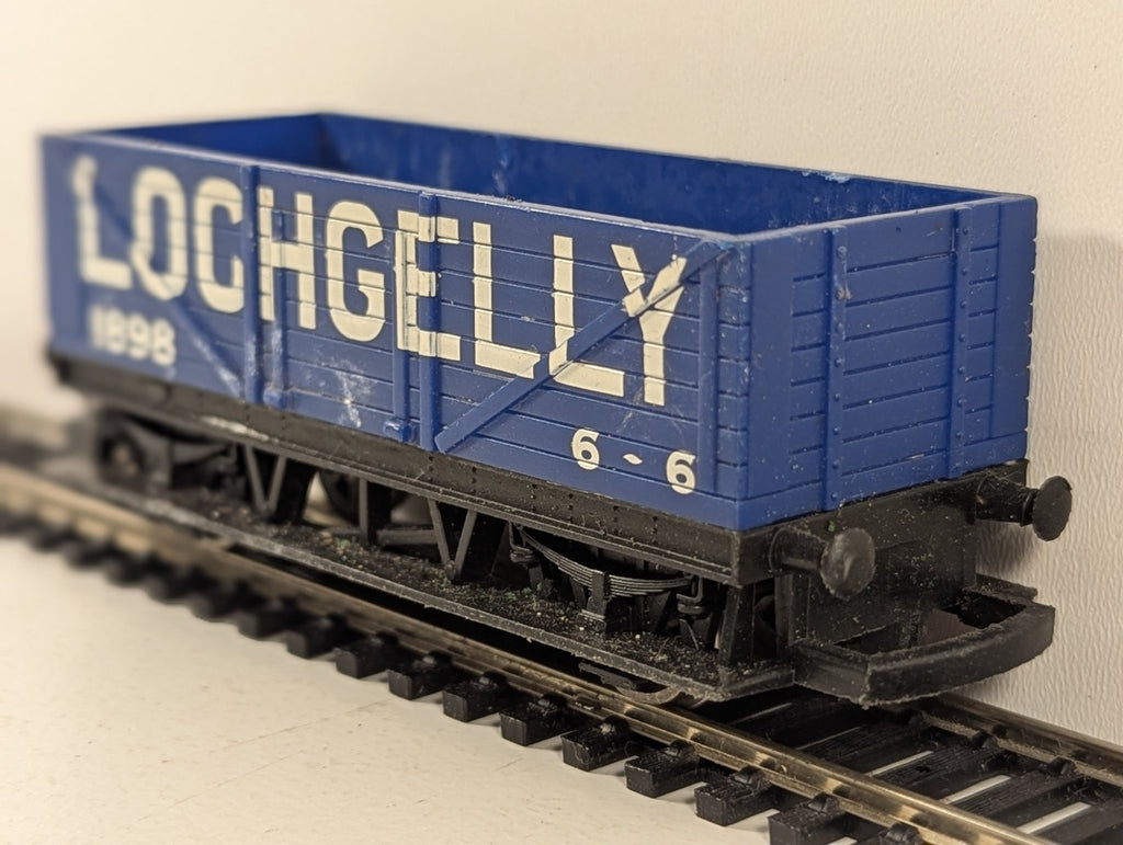 Hornby OO Gauge 7-Plank Open Wagon Goods Wagon 1898 Lochgelly Blue