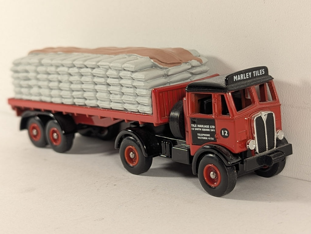 Lledo OO Gauge AEC Mammoth Flatbed Trailer & Slagload - Marley Tiles