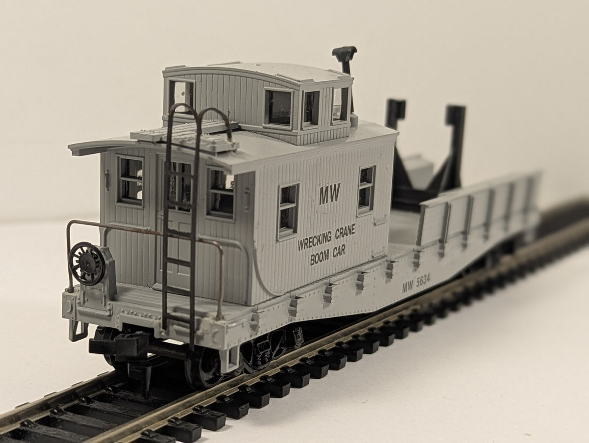 Athearn HO Scale Wrecking Crane Boom Car Rolling Stock MW 5634