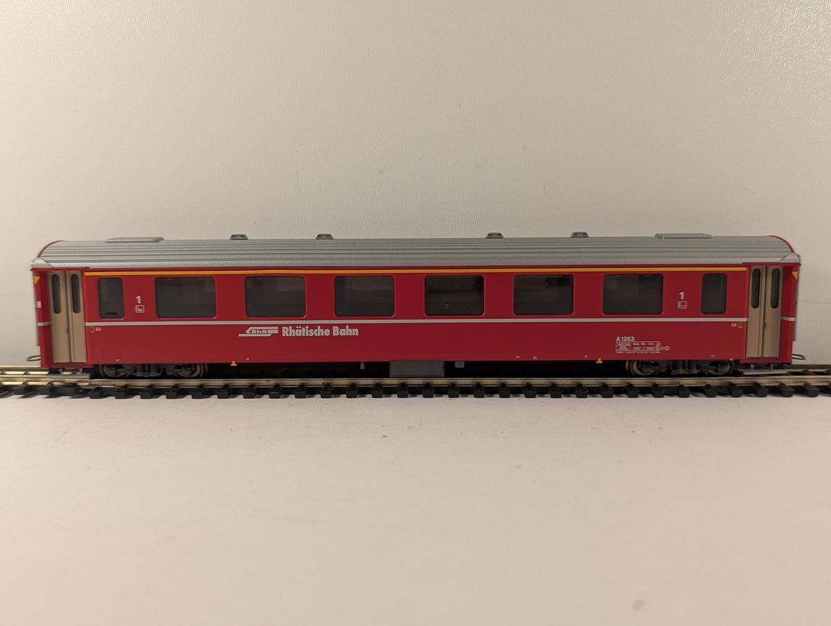 Bemo H0m RhB EW IV A 1263 First Class Coach Passenger Coach A1263 RhB Red