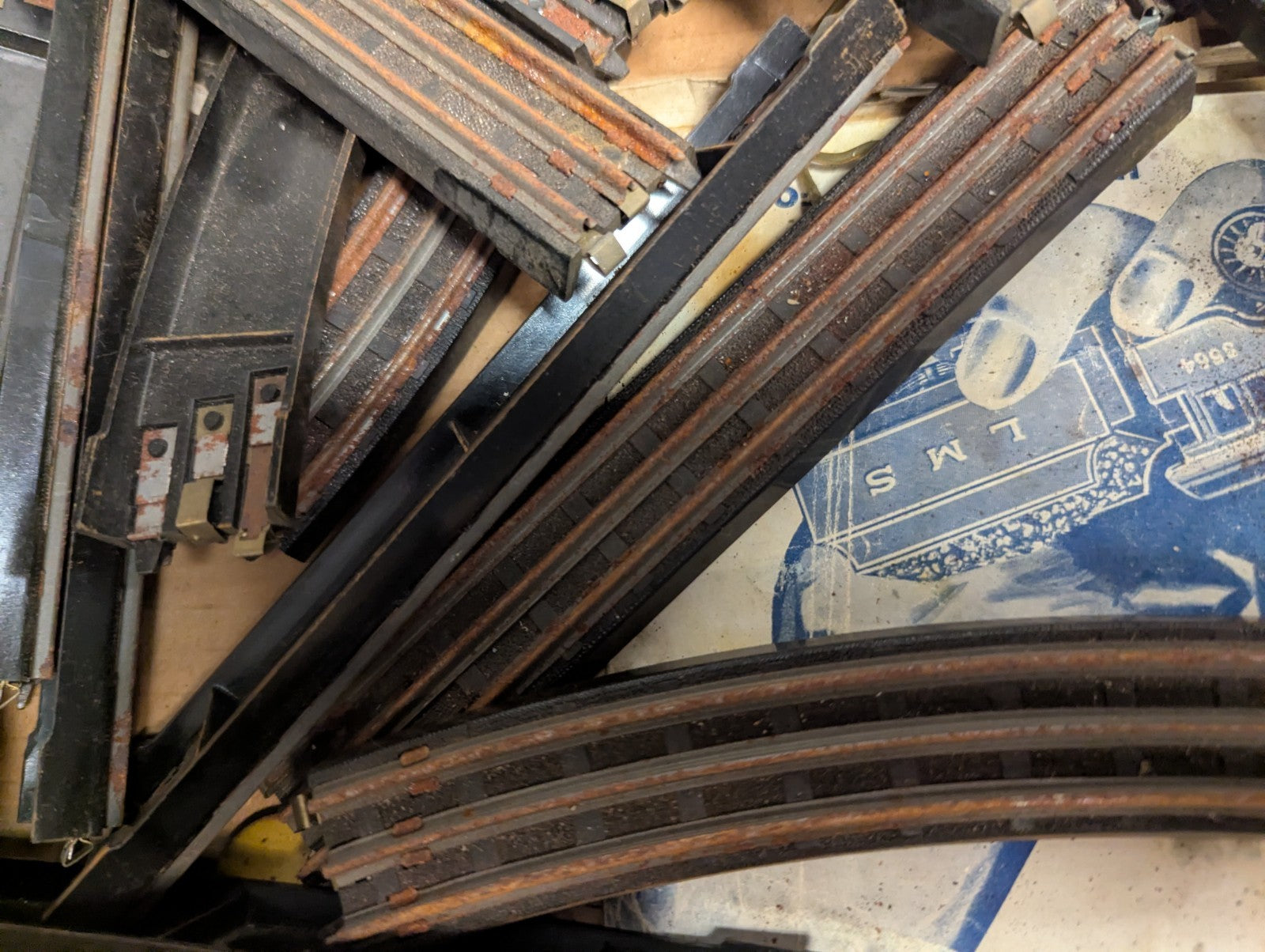 Job Lot of TTR Twin 3 Rail Track - Rusty