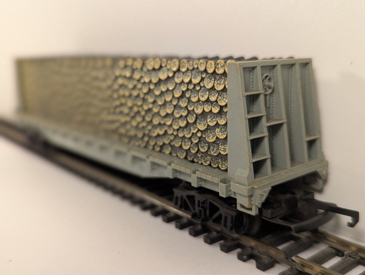 AHM HO Scale Pulpwood Flatcar Rolling Stock T.R. 3471 T.R. Grey