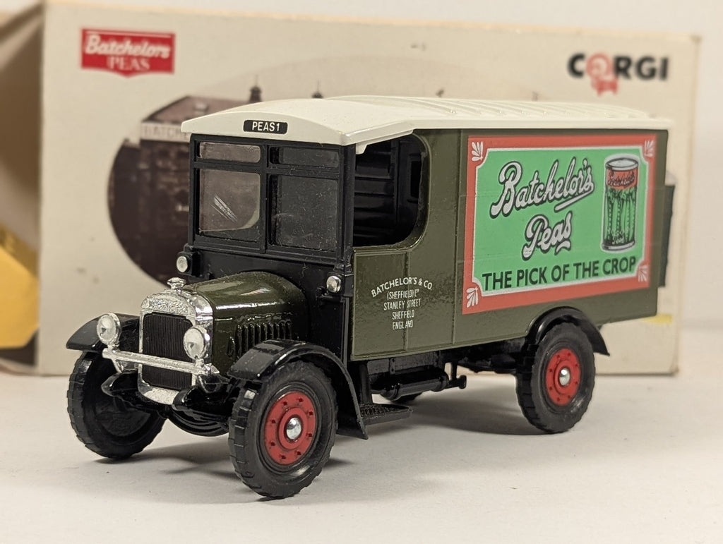 Corgi Thornycroft Box Van Diecast Model Van PEAS 1 Batchelors Peas