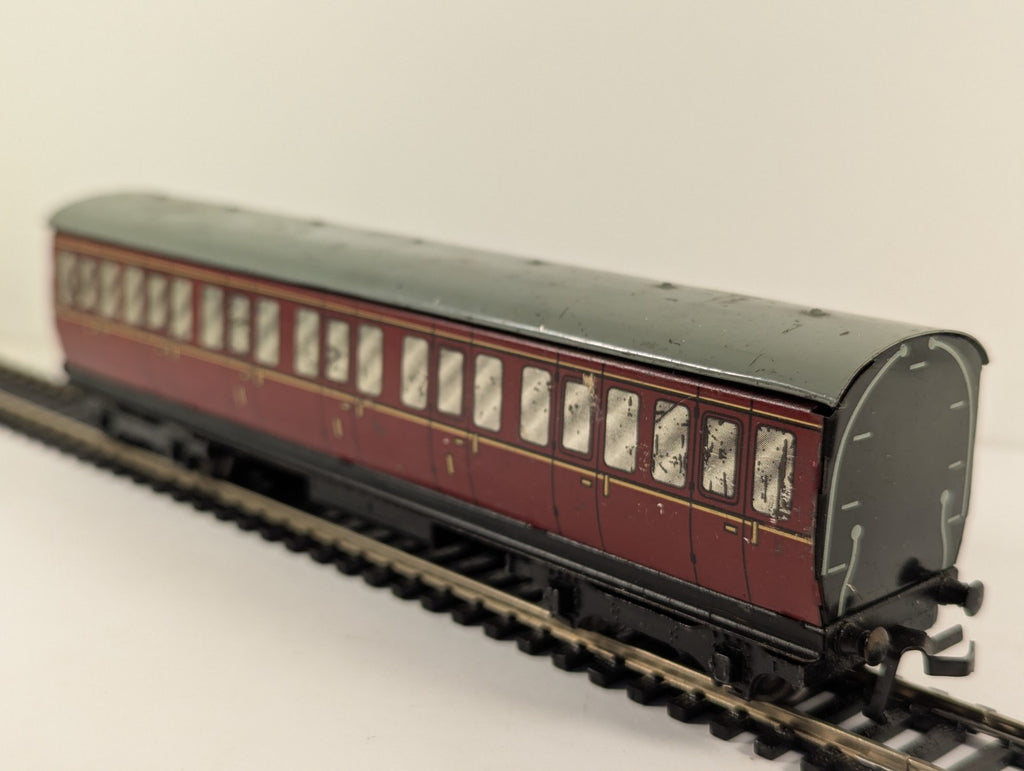 Hornby Dublo OO Gauge Tinplate BR Mk1 1st Class Suburban Coach Maroon