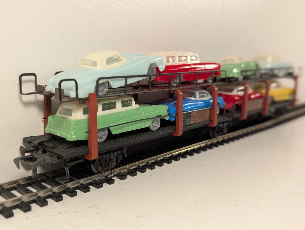 Fleischmann HO Gauge DB Double-Deck Car Transporter Wagon Goods Wagon