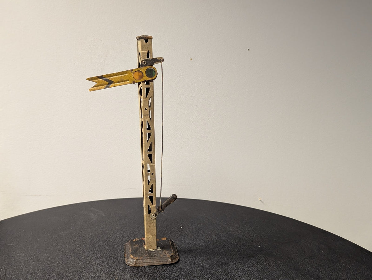 Hornby O Gauge Tinplate Lattice Single Arm Distant Signal