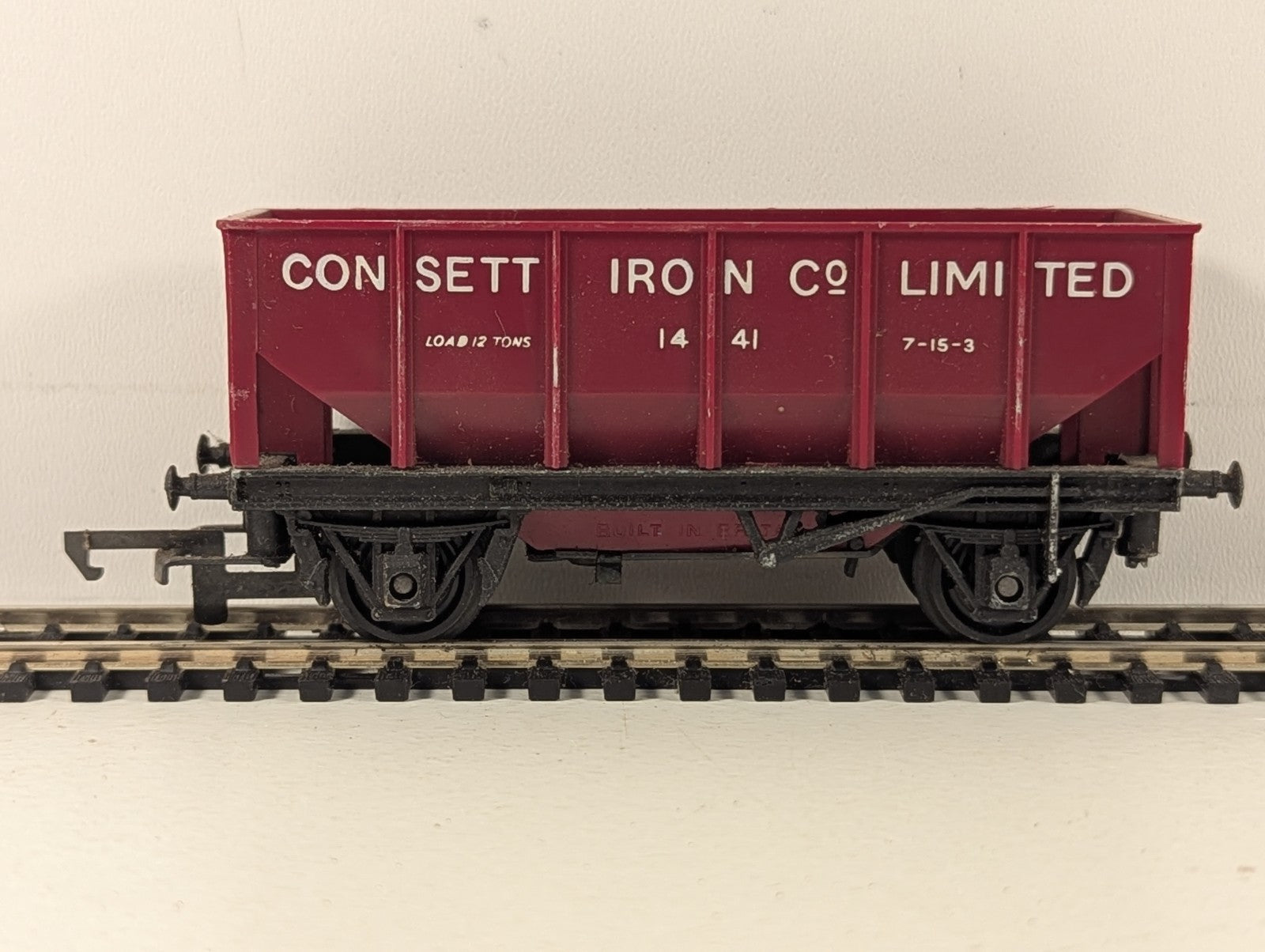 Tri-ang OO Gauge Operating Hopper Wagon Goods Wagon 1441 Consett Iron