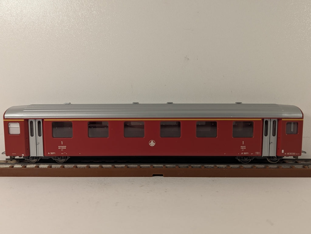 Bemo H0m BVZ 1st Class Coach Passenger Coach A 2071 BVZ Red 3276 501