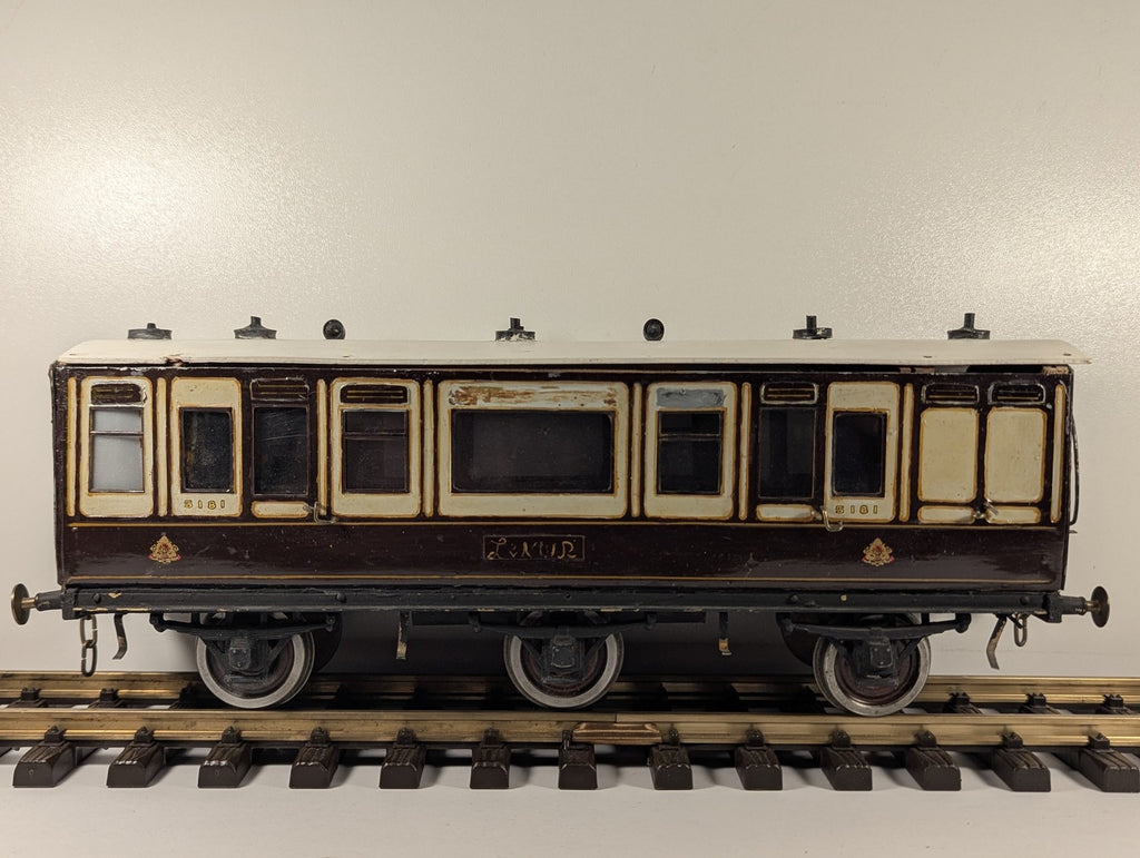 G Gauge LNWR 6-Wheel Passenger Coach 5181 LNWR Plum and Cream