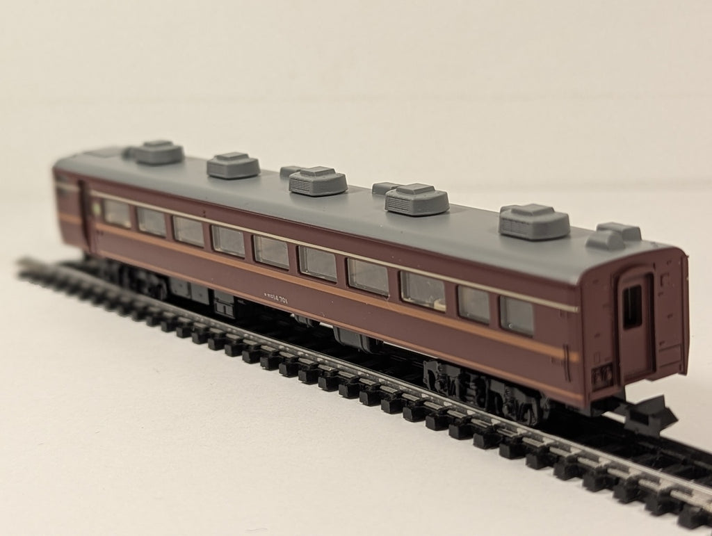 Tomix N Gauge J.N.R. Passenger Car ORO-14 700 オロ14 701 JNR Maroon and Gold 2518
