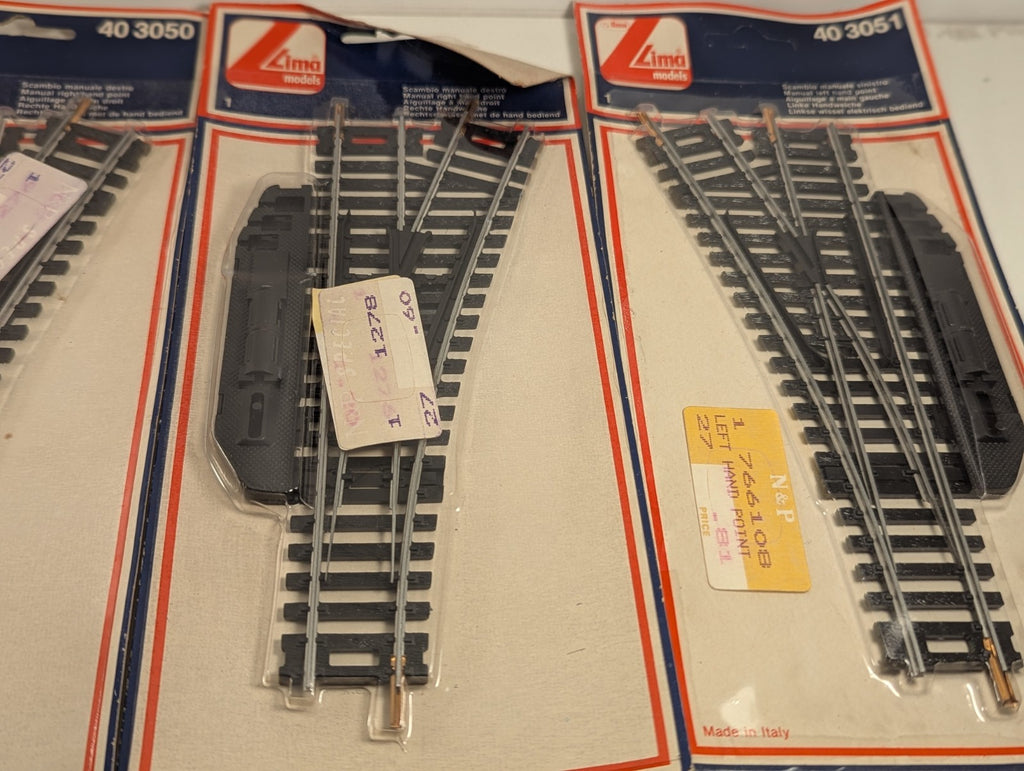 Lima OO Gauge 40 3050 40 3051 Left and Right Hand Manual Points Job