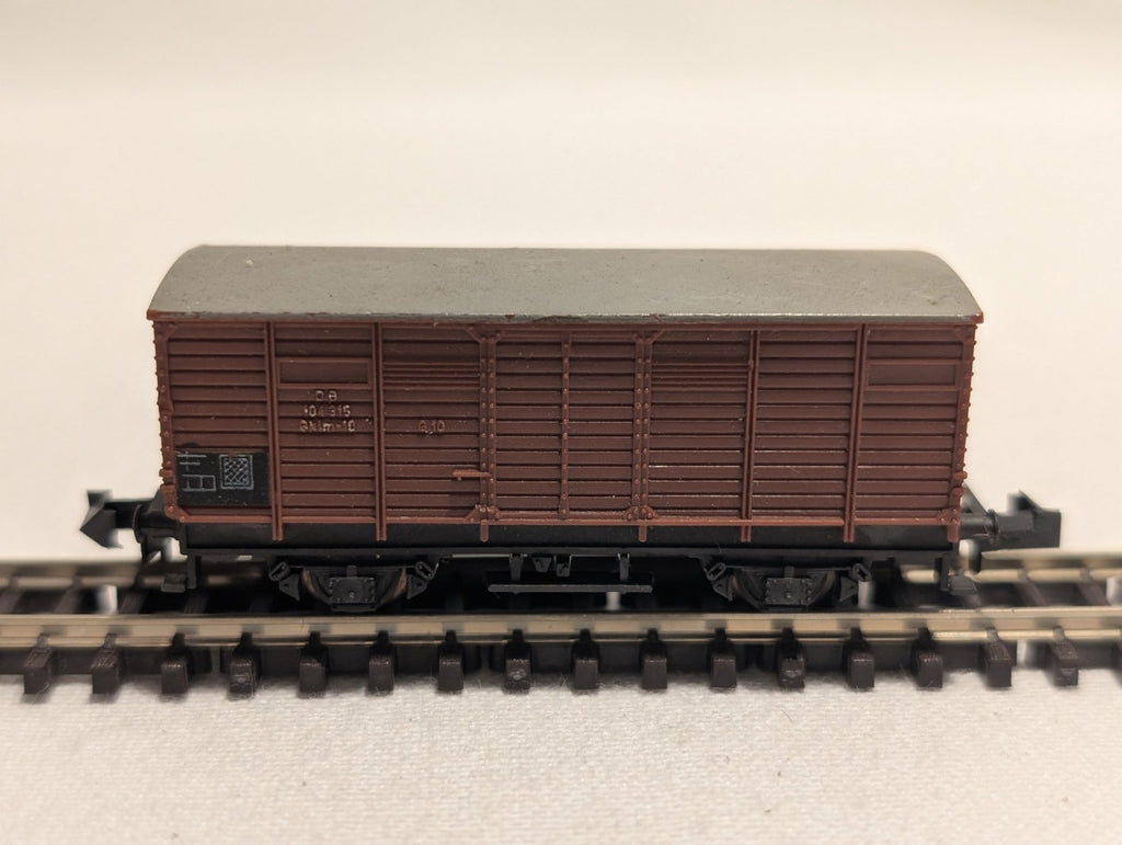 Minitrix 15173 N Scale DB Covered Wagon – 2 Axle – GR 20 150 824 – Brown