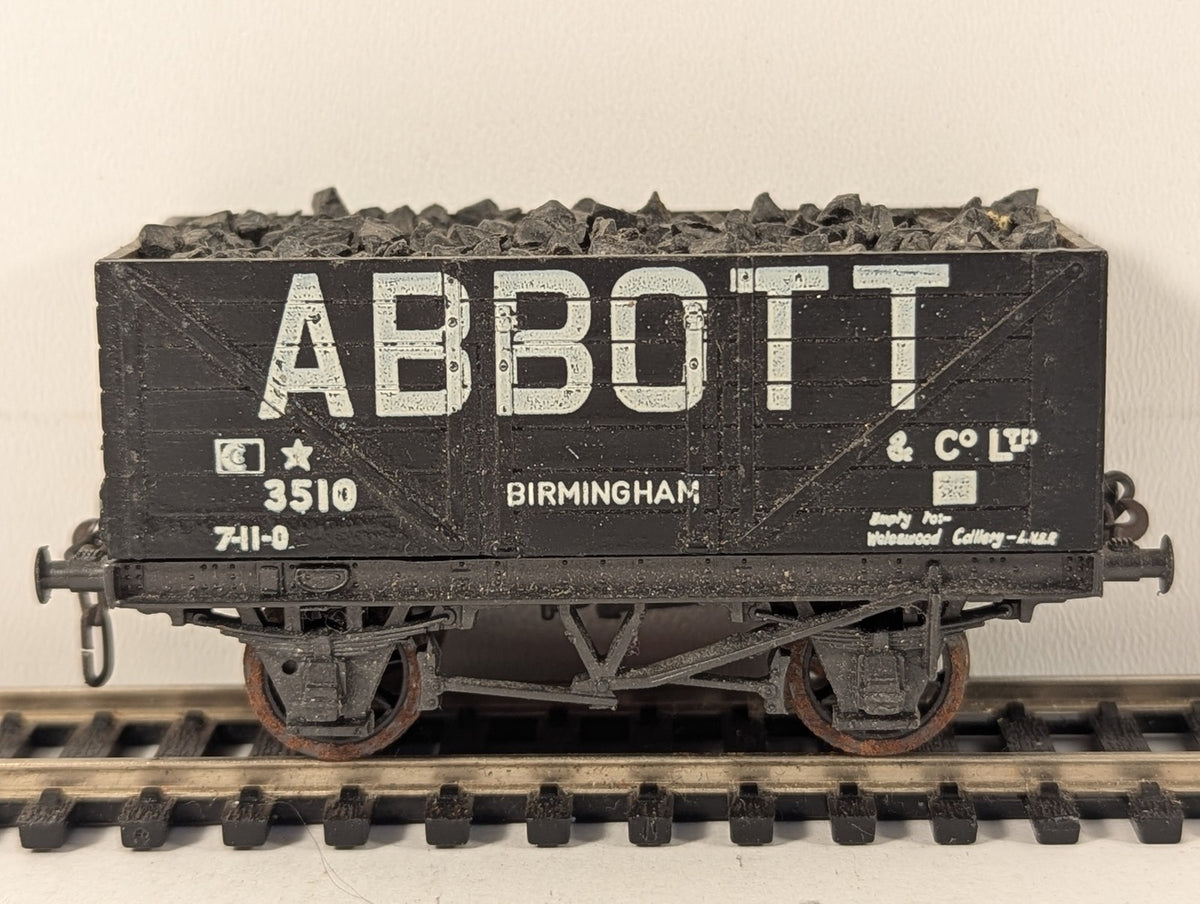 British Trix OO Gauge 7-Plank Coal Wagon 'Abbott & Co Ltd' Goods Wagon 3510