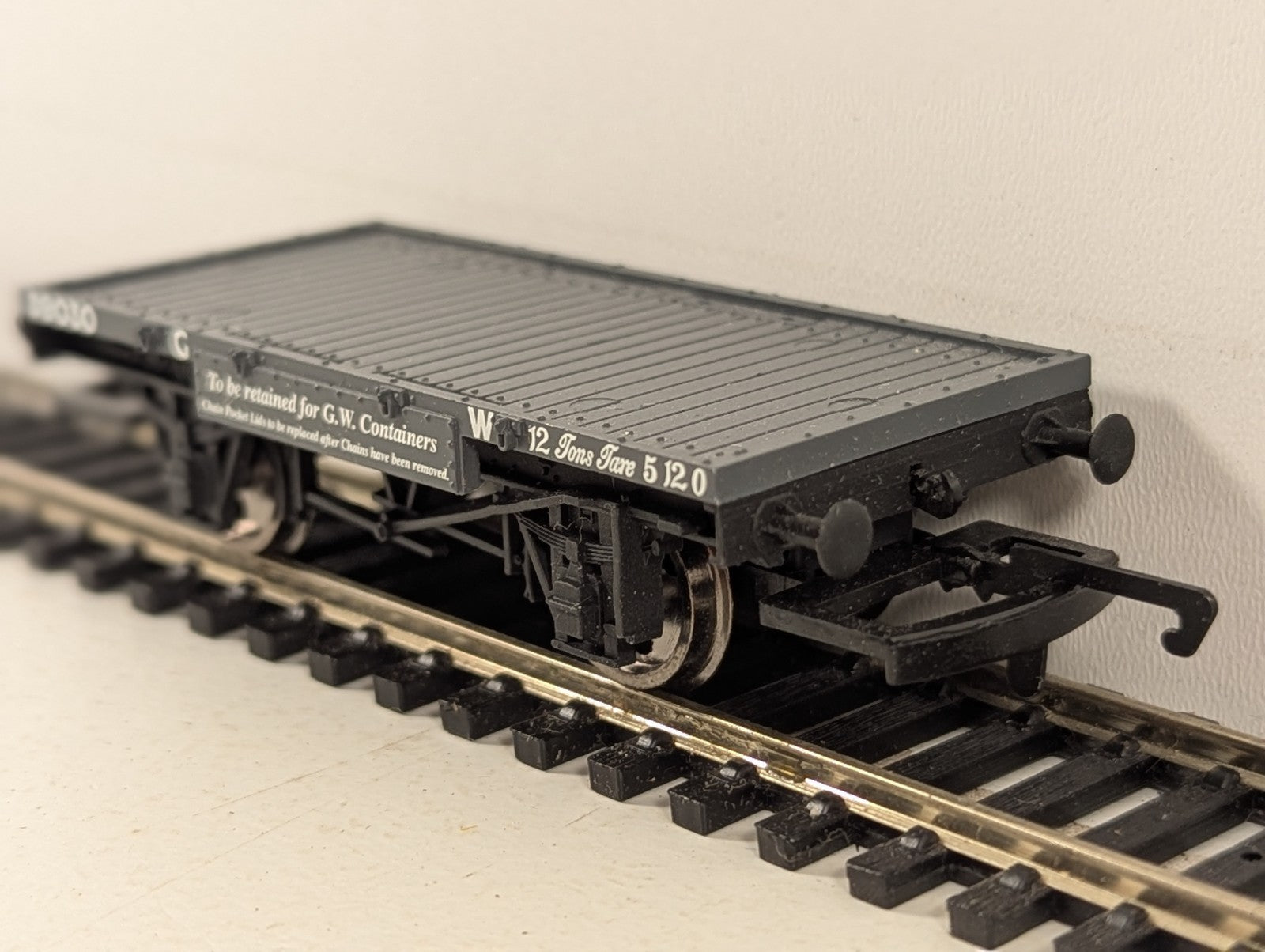 Hornby R605 GWR Conflat A Wagon Goods Wagon 39030 GWR Grey