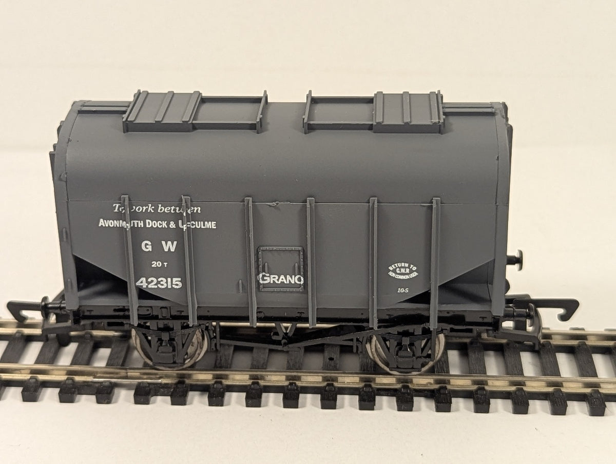 Dapol OO Gauge GWR Avonmouth Bulk Grain Hopper Goods Wagon 42315 GWR Grey B528