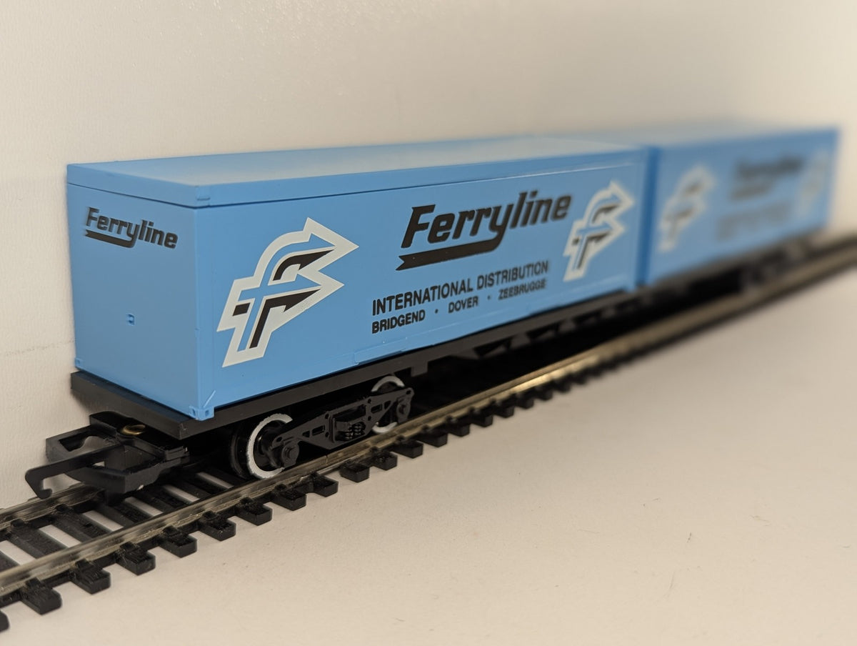 Hornby OO Gauge Bogie Container Wagon Goods Wagon Ferryline