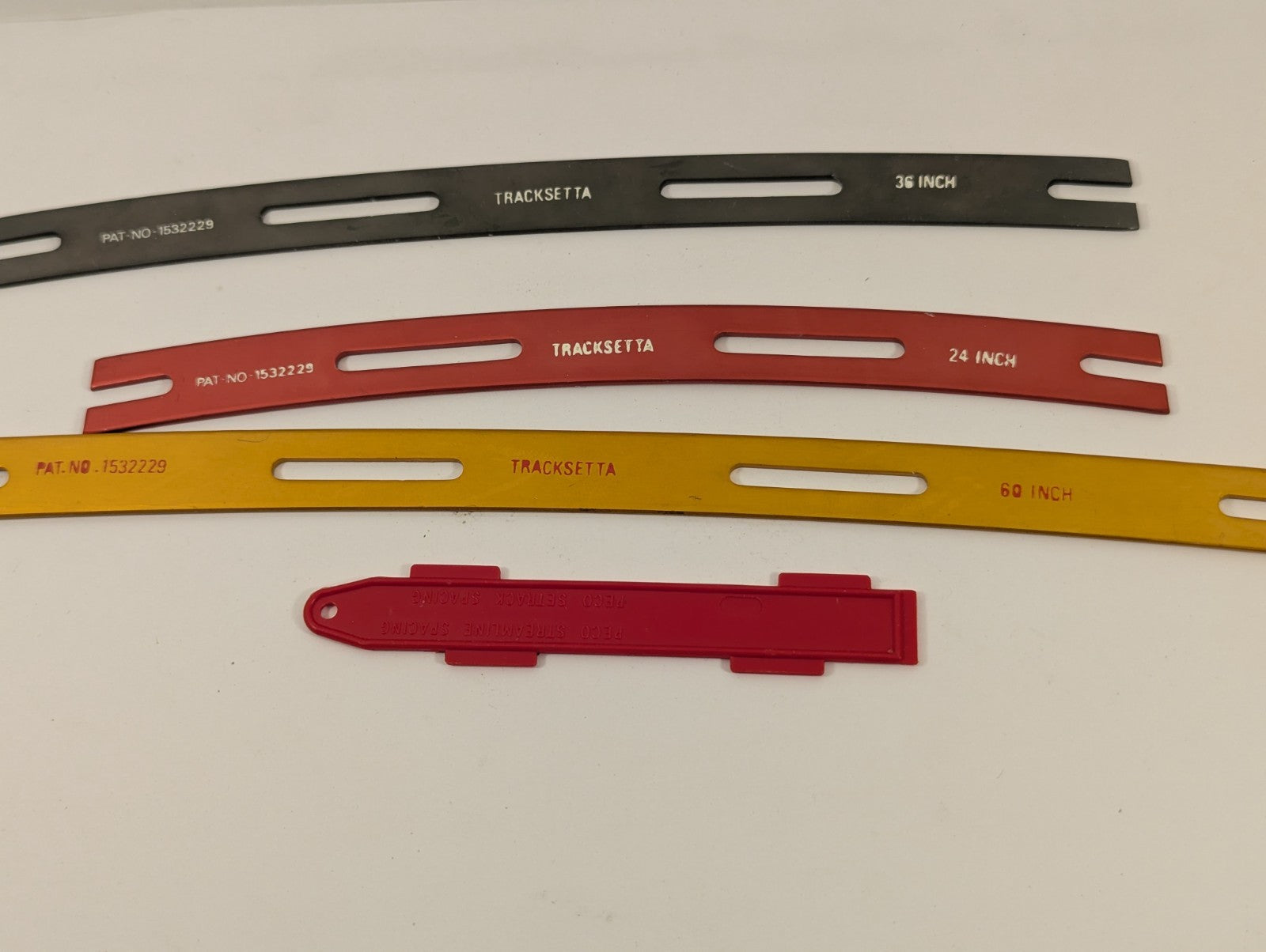 Tracksetta OO Gauge Curve Templates and Spacing Gauge Track Laying Tools