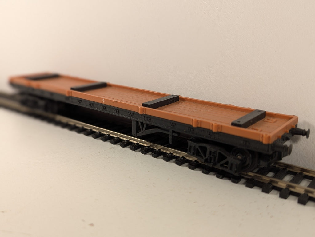 Tri-ang OO Gauge Brown Bogie Bolster Flatbed Wagon