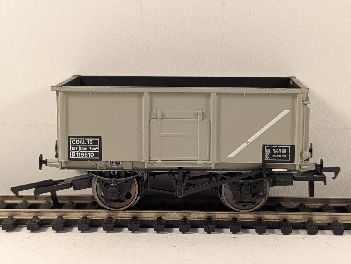 Bachmann OO Gauge 16 Ton Steel Mineral Wagon Goods Wagon B119610 BR Grey
