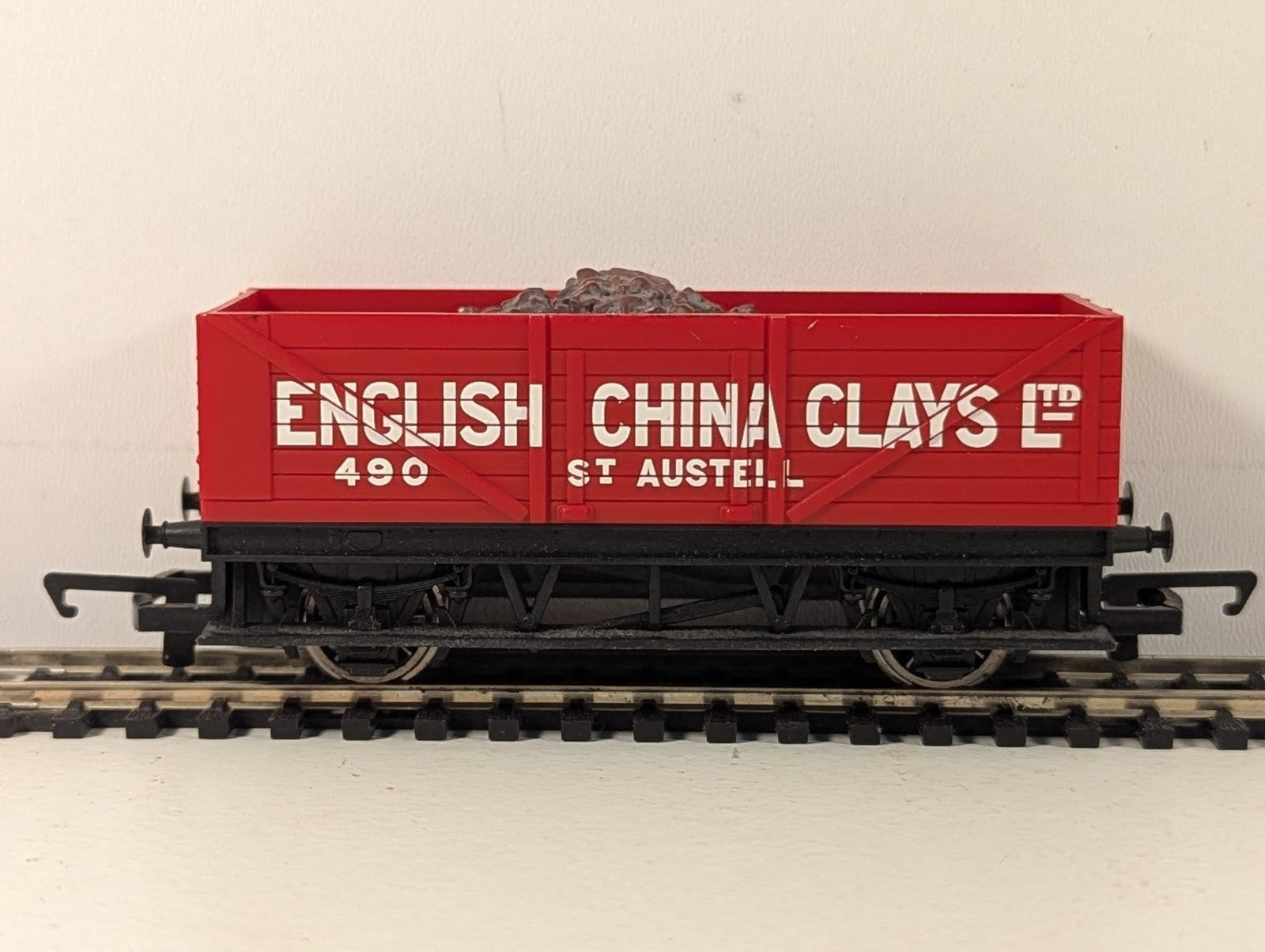 Hornby OO Gauge 7 Plank Open Wagon Goods Wagon 490 English China Clay