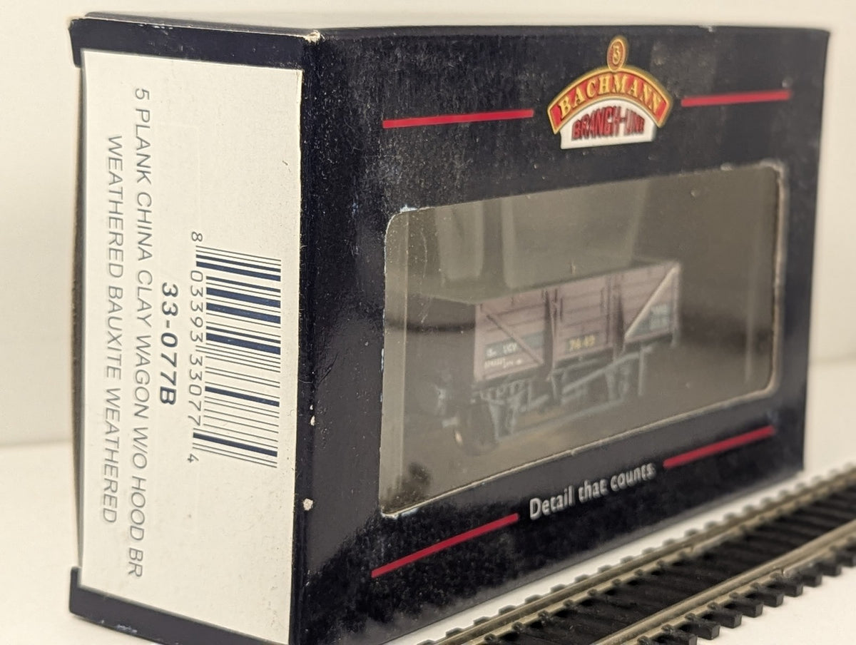 Bachmann OO Gauge 5 Plank China Clay Wagon without Hood Goods Wagon B743221
