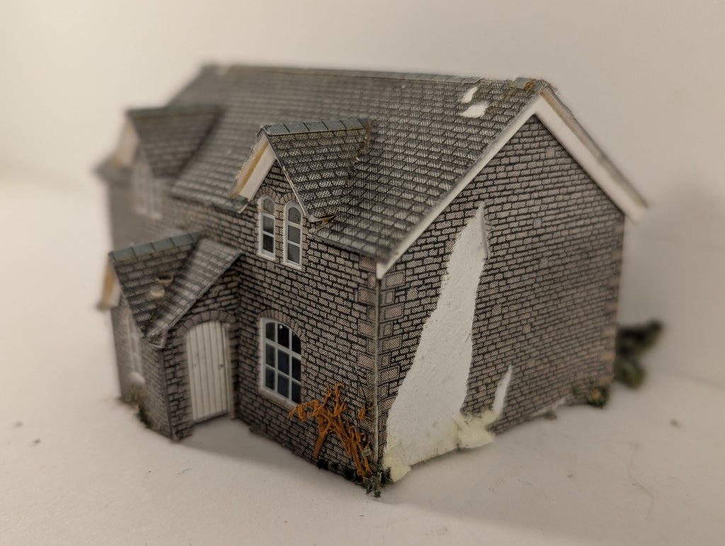 Metcalfe N Gauge Stone Semi-Detached Cottages Model Building