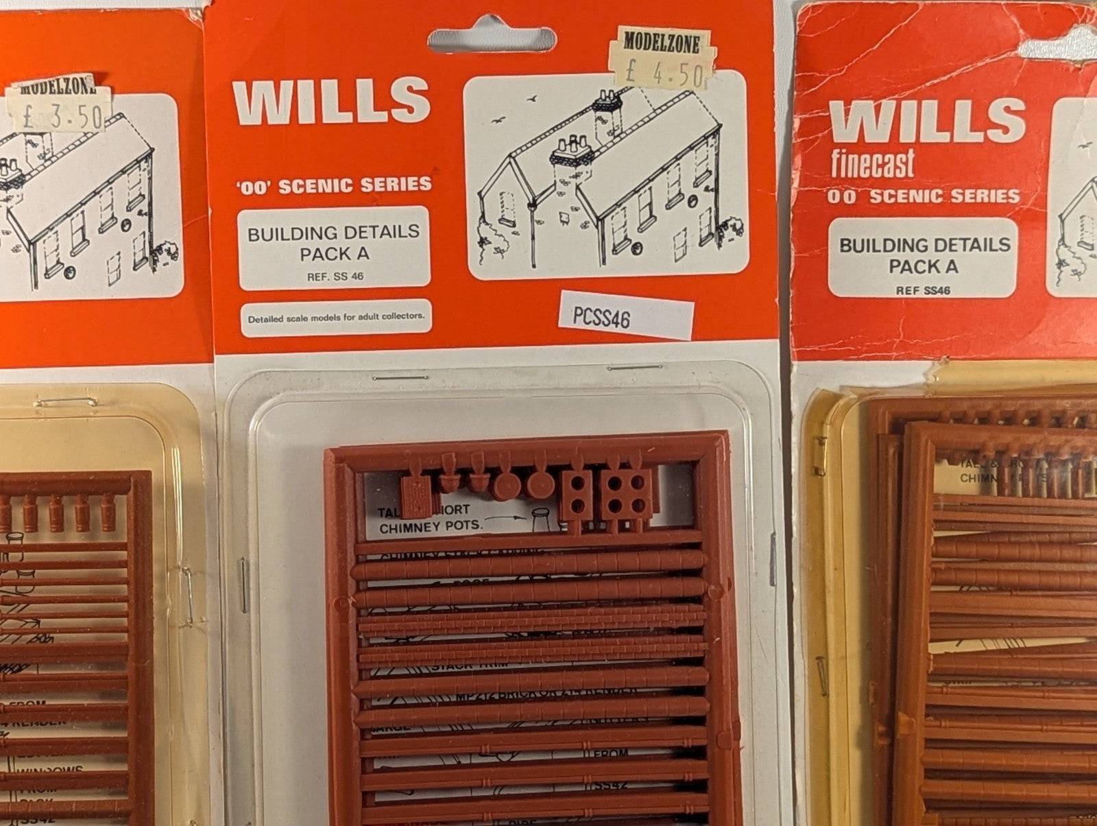 Wills SS46 OO Gauge Building Details Pack A Bundle of 3