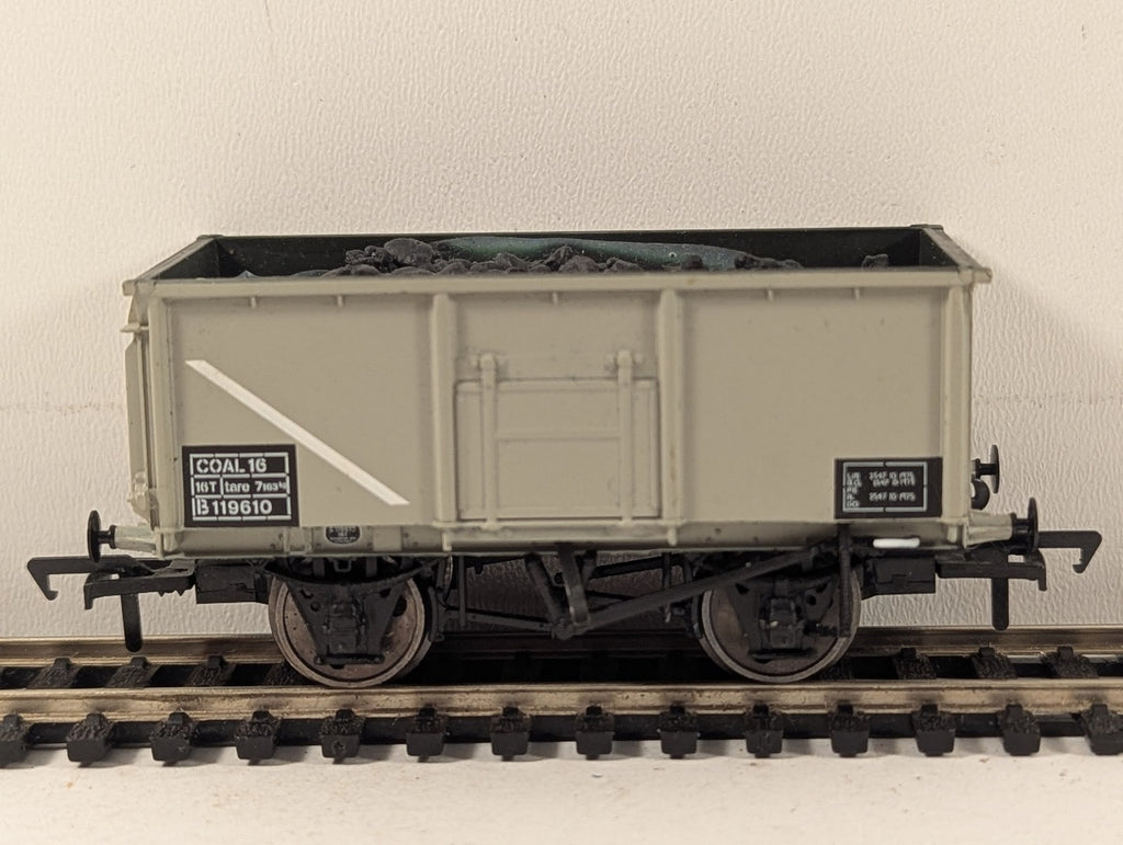 Bachmann OO Gauge 16 Ton Steel Mineral Wagon Goods Wagon B119610 BR Grey 37-250A