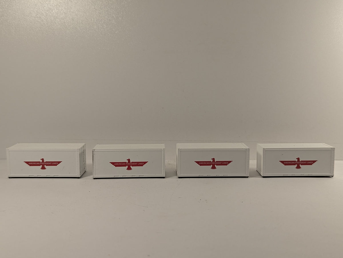 Athearn HO Gauge 20 Ft Smooth Side Containers 6A7120 American President Lines