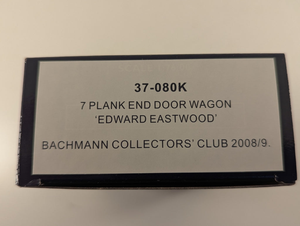 Bachmann 37-080K 7 Plank End Door Wagon 'Edward Eastwood'