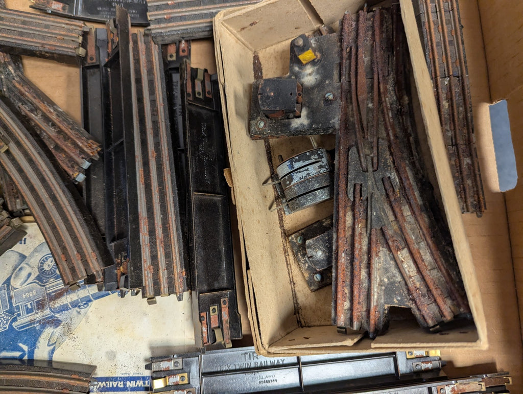 Job Lot of TTR Twin 3 Rail Track - Rusty