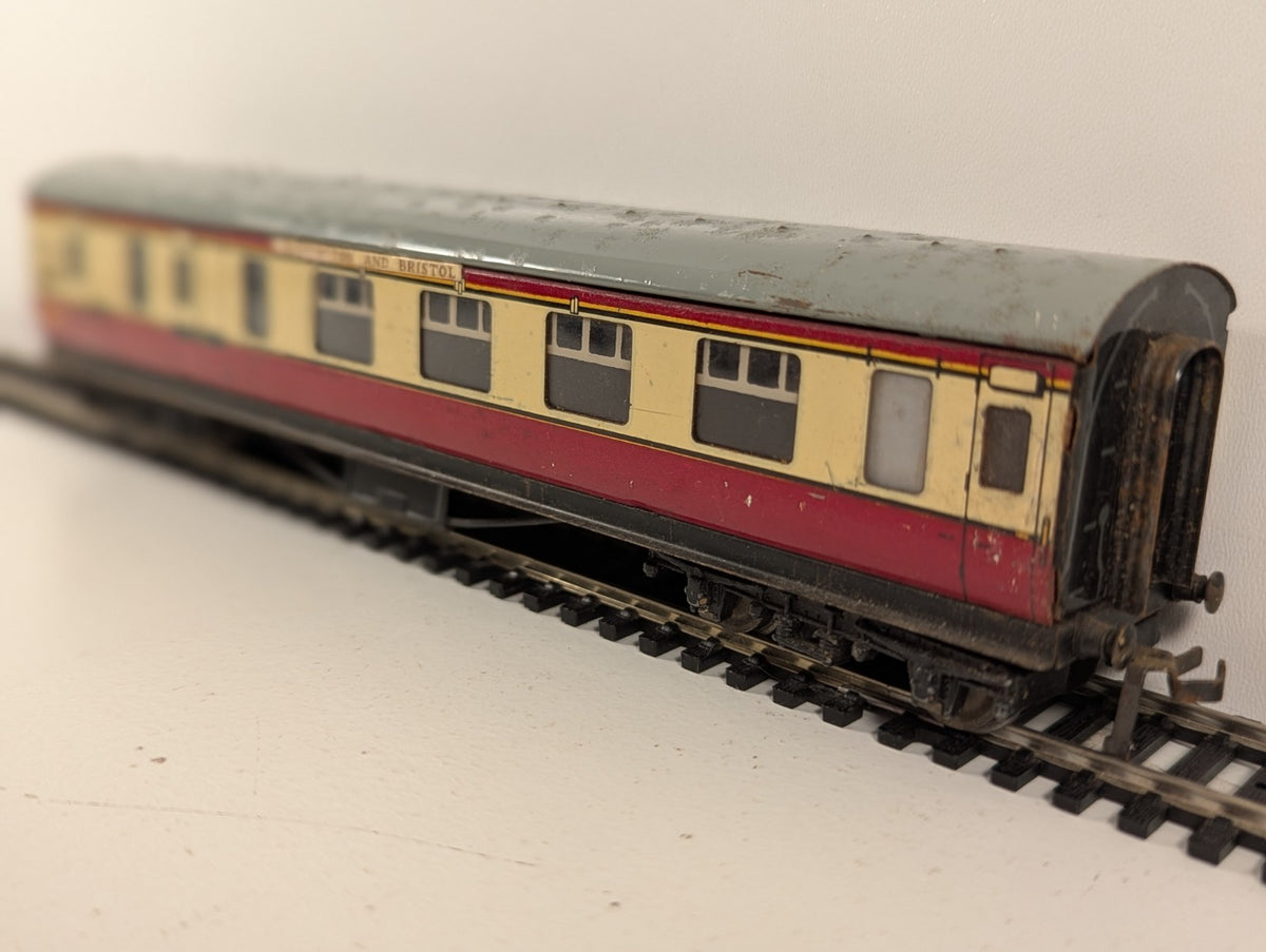 Hornby Dublo OO Gauge Stanier Coach Red & Cream Paddington–Bristol